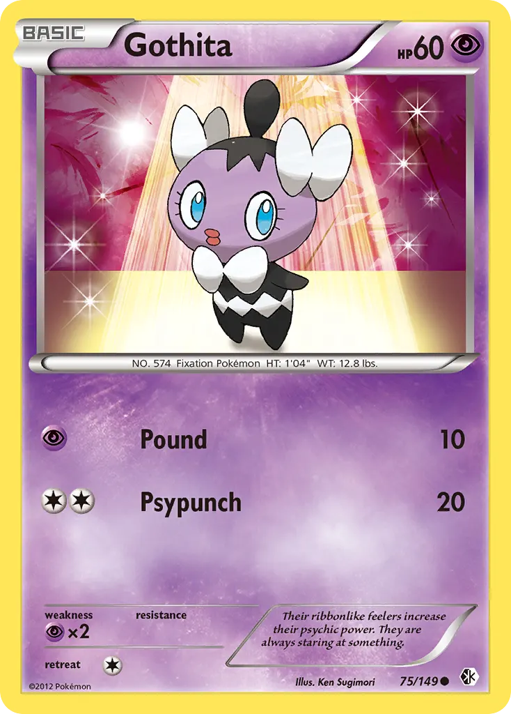 Gothita — Boundaries Crossed 75 Pokémon card