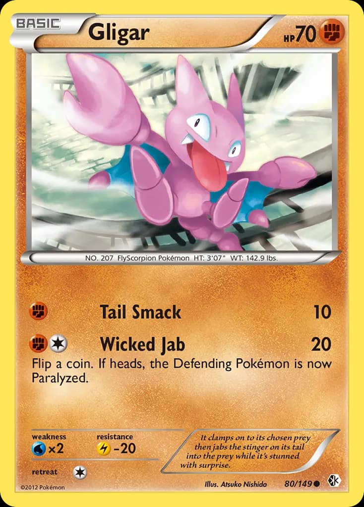 Gligar — Boundaries Crossed 80 Pokémon card