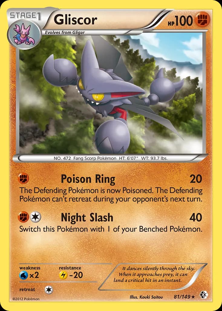Gliscor — Boundaries Crossed 81 Pokémon card