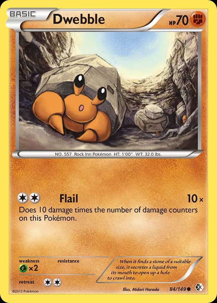 Dwebble — Boundaries Crossed 84 Pokémon card
