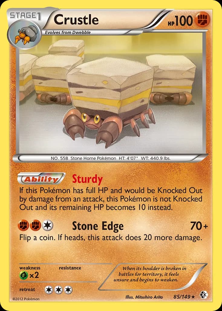 Crustle — Boundaries Crossed 85 Pokémon card