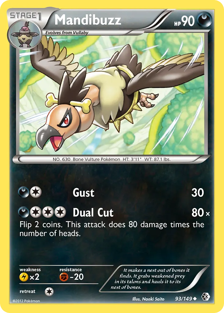 Mandibuzz — Boundaries Crossed 93 Pokémon card