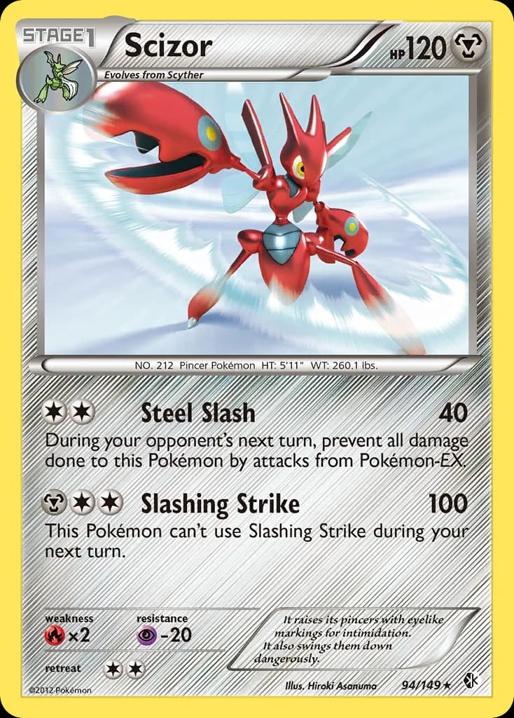 Scizor — Boundaries Crossed 94 Pokémon card