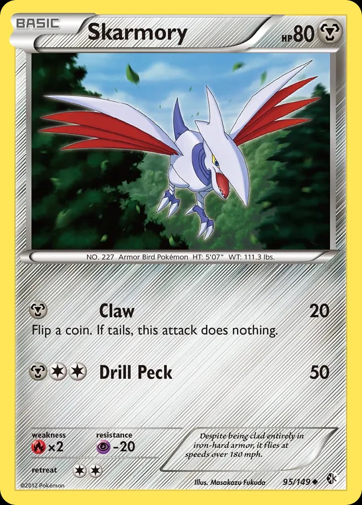 Skarmory — Boundaries Crossed 95 Pokémon card