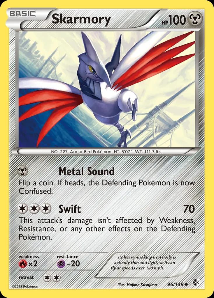 Skarmory — Boundaries Crossed 96 Pokémon card
