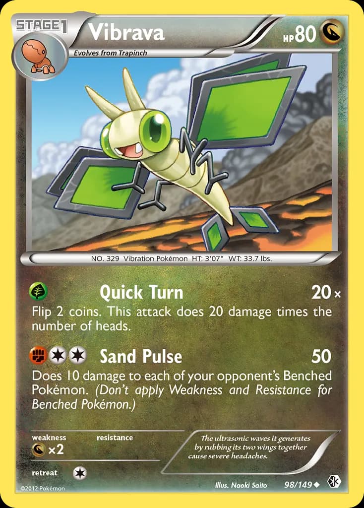 Vibrava — Boundaries Crossed 98 Pokémon card