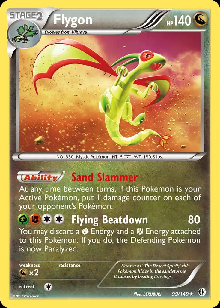 Flygon — Boundaries Crossed 99 Pokémon card