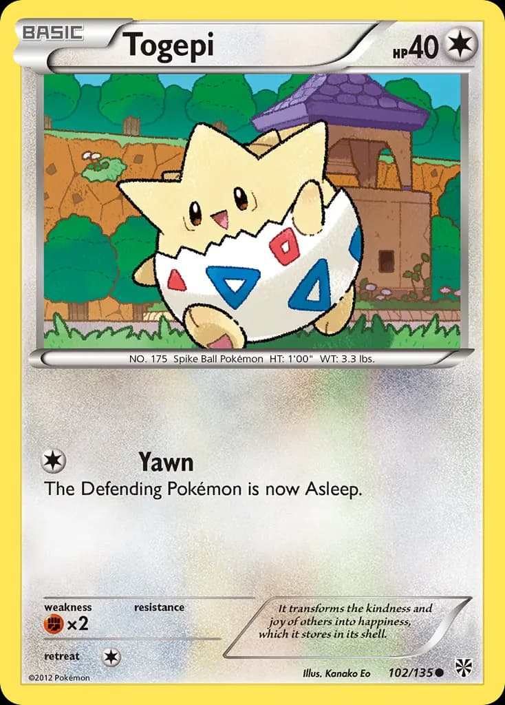 Togepi — Plasma Storm 102 Pokémon card