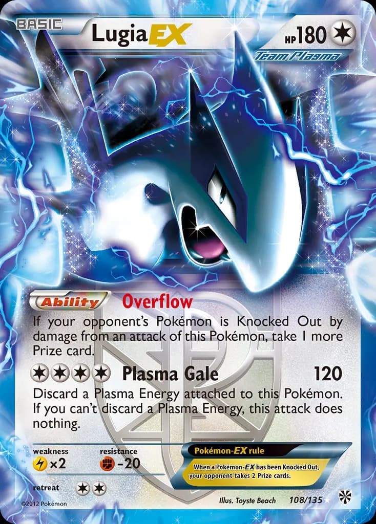 Lugia-EX — Plasma Storm 108 Pokémon card