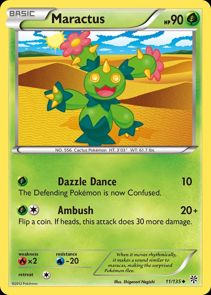 Maractus — Plasma Storm 11 Pokémon card