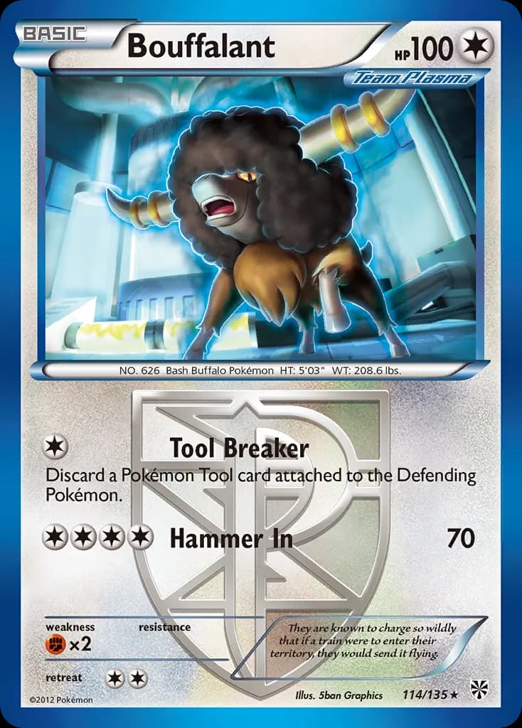 Bouffalant — Plasma Storm 114 Pokémon card