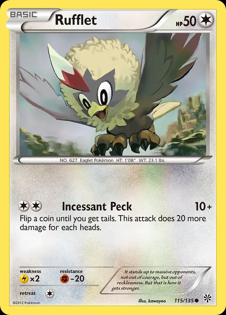 Rufflet — Plasma Storm 115 Pokémon card