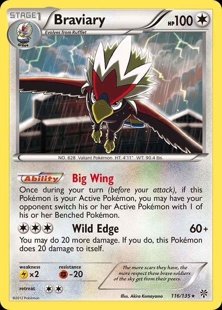 Braviary — Plasma Storm 116 Pokémon card