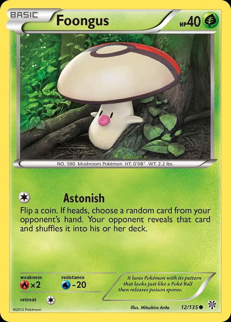 Foongus — Plasma Storm 12 Pokémon card