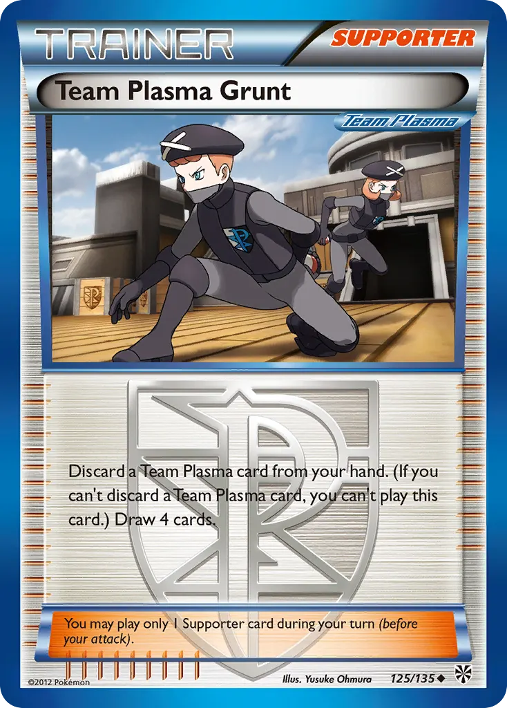 Team Plasma Grunt — Plasma Storm 125 Pokémon card