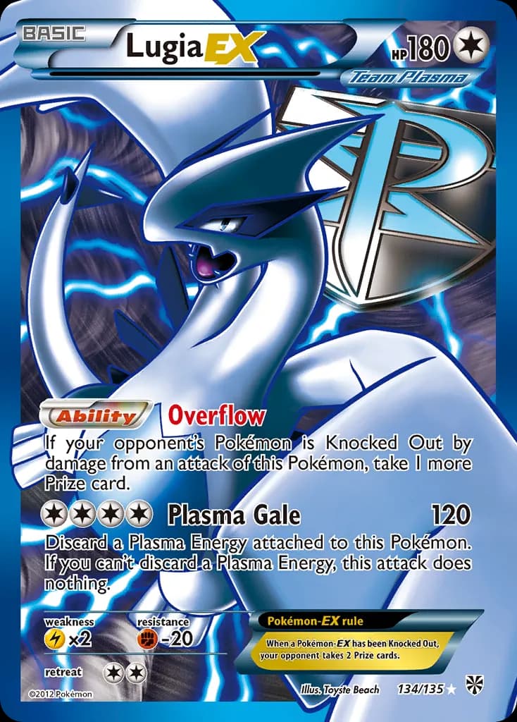 Lugia-EX — Plasma Storm 134 Pokémon card