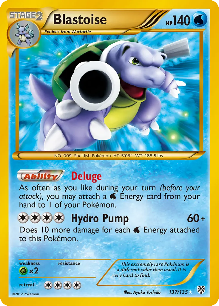 Blastoise — Plasma Storm 137 Pokémon card