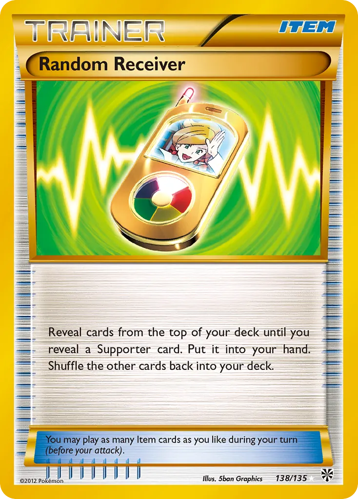 Random Receiver — Plasma Storm 138 Pokémon card