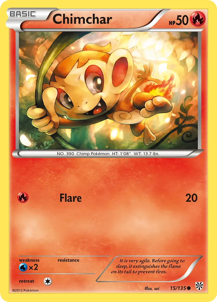 Chimchar — Plasma Storm 15 Pokémon card