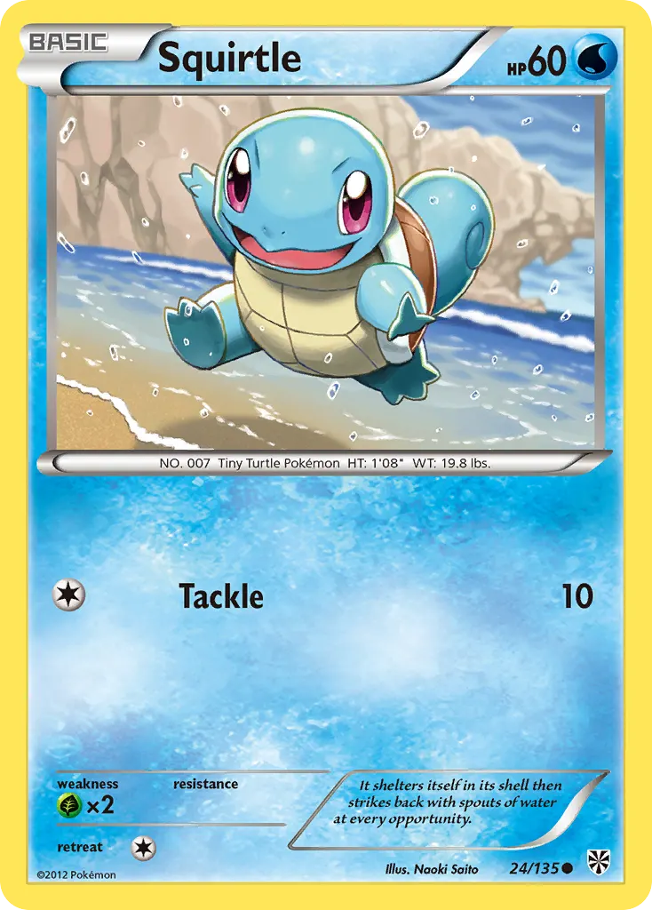 Squirtle — Plasma Storm 24 Pokémon card