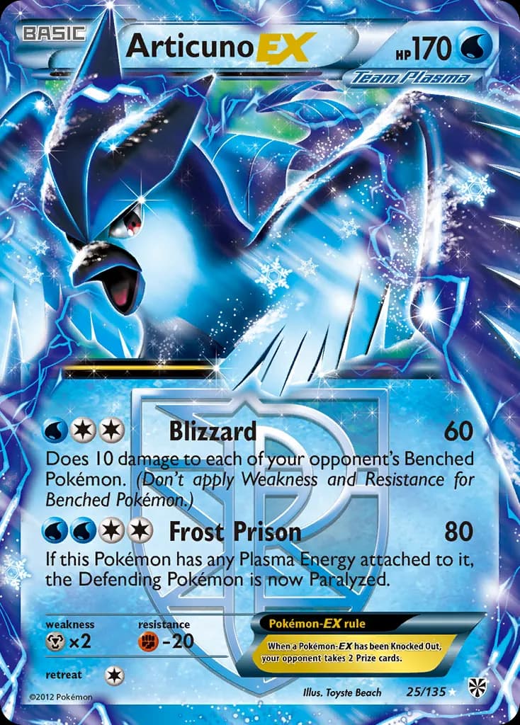 Articuno-EX — Plasma Storm 25 Pokémon card