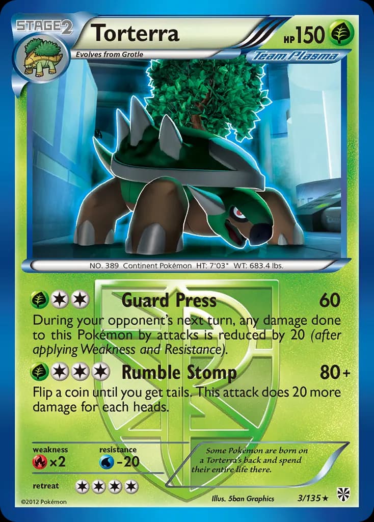 Torterra — Plasma Storm 3 Pokémon card