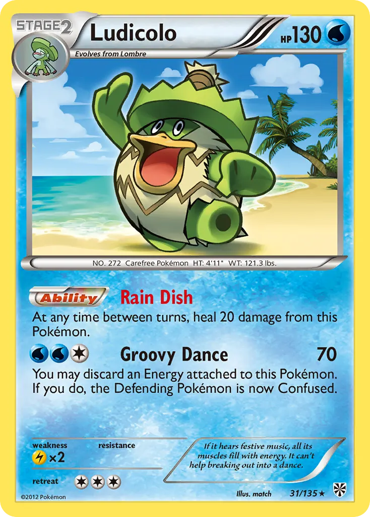 Ludicolo — Plasma Storm 31 Pokémon card