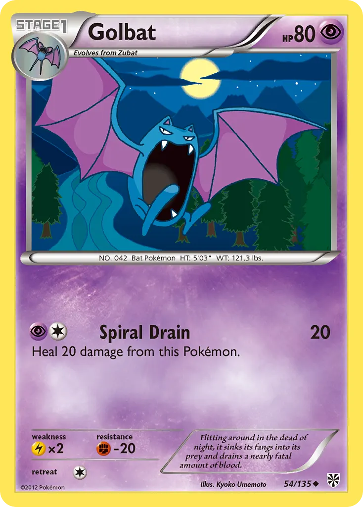 Golbat — Plasma Storm 54 Pokémon card