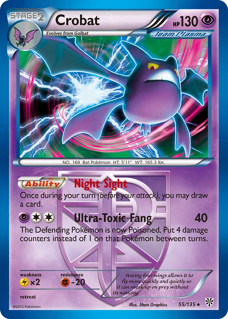 Crobat — Plasma Storm 55 Pokémon card