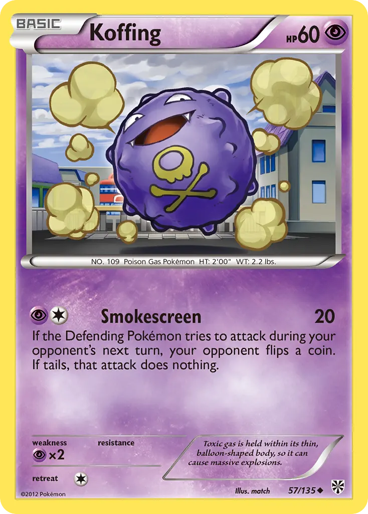 Koffing — Plasma Storm 57 Pokémon card