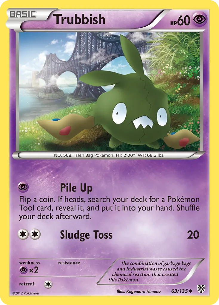 Trubbish — Plasma Storm 63 Pokémon card