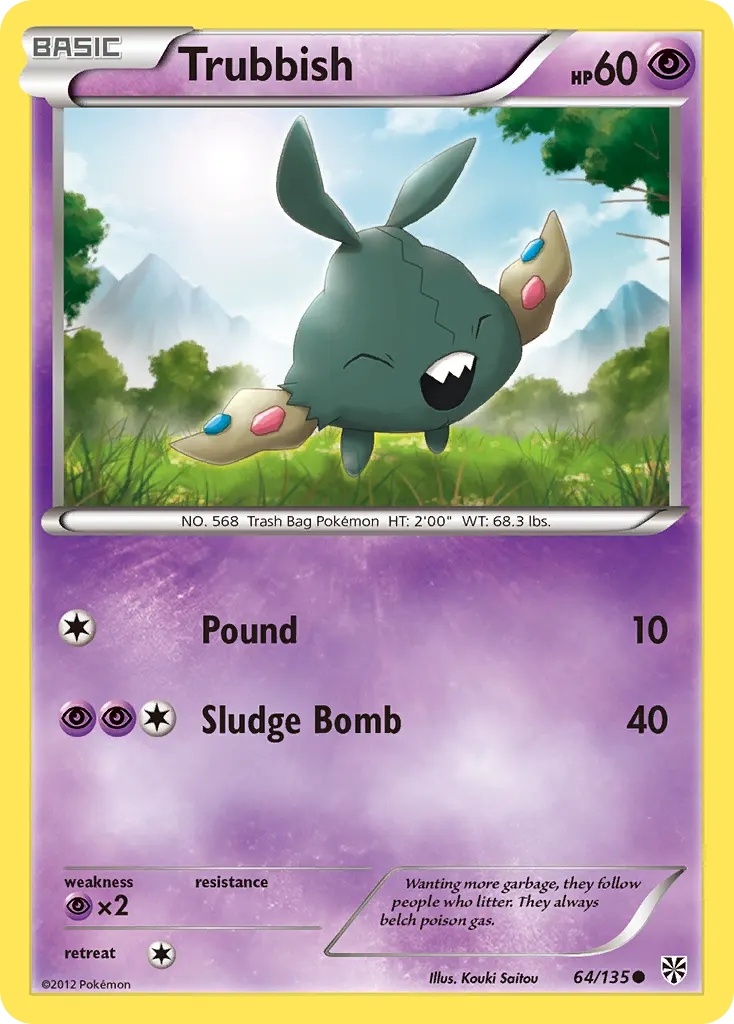 Trubbish — Plasma Storm 64 Pokémon card