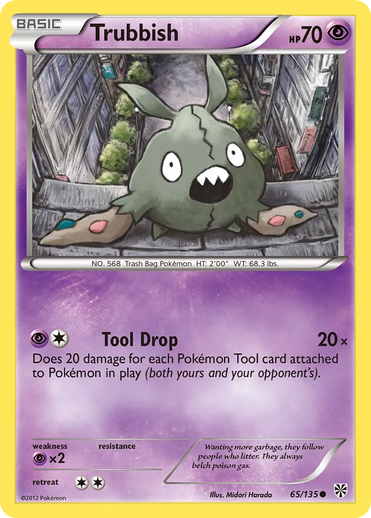 Trubbish — Plasma Storm 65 Pokémon card