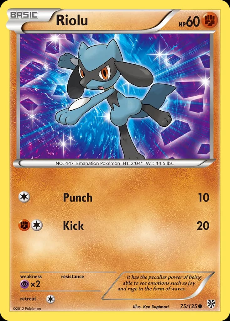 Riolu — Plasma Storm 75 Pokémon card