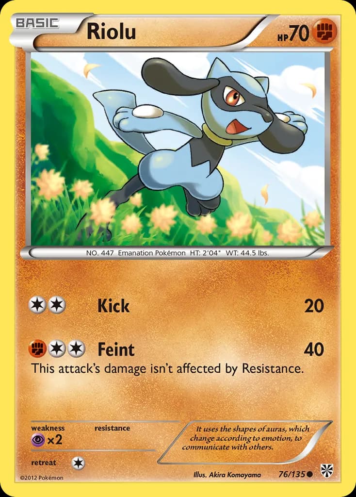 Riolu — Plasma Storm 76 Pokémon card
