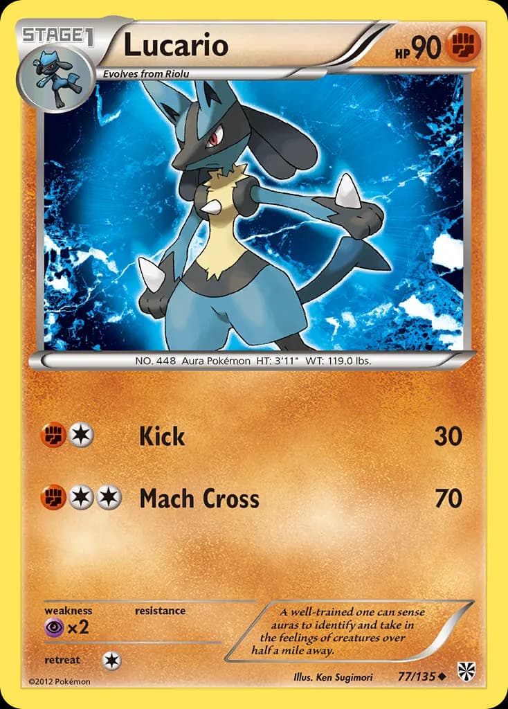 Lucario — Plasma Storm 77 Pokémon card