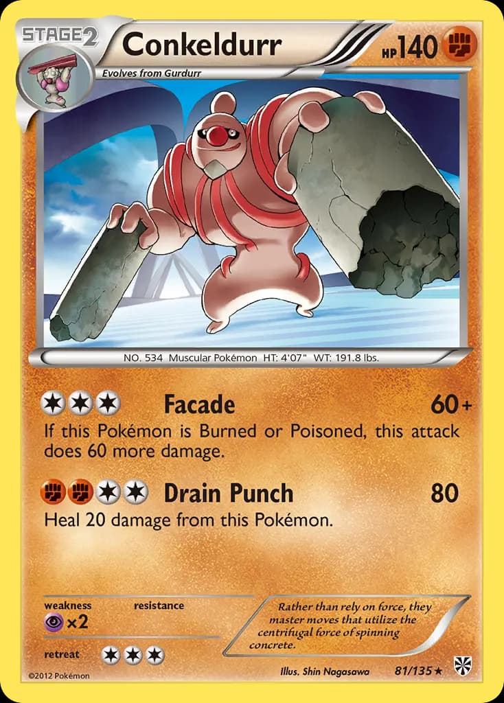Conkeldurr — Plasma Storm 81 Pokémon card
