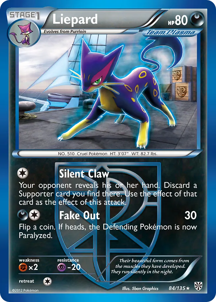 Liepard — Plasma Storm 84 Pokémon card