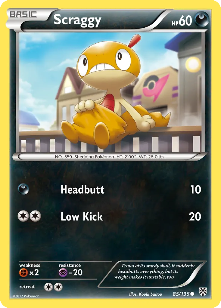 Scraggy — Plasma Storm 85 Pokémon card