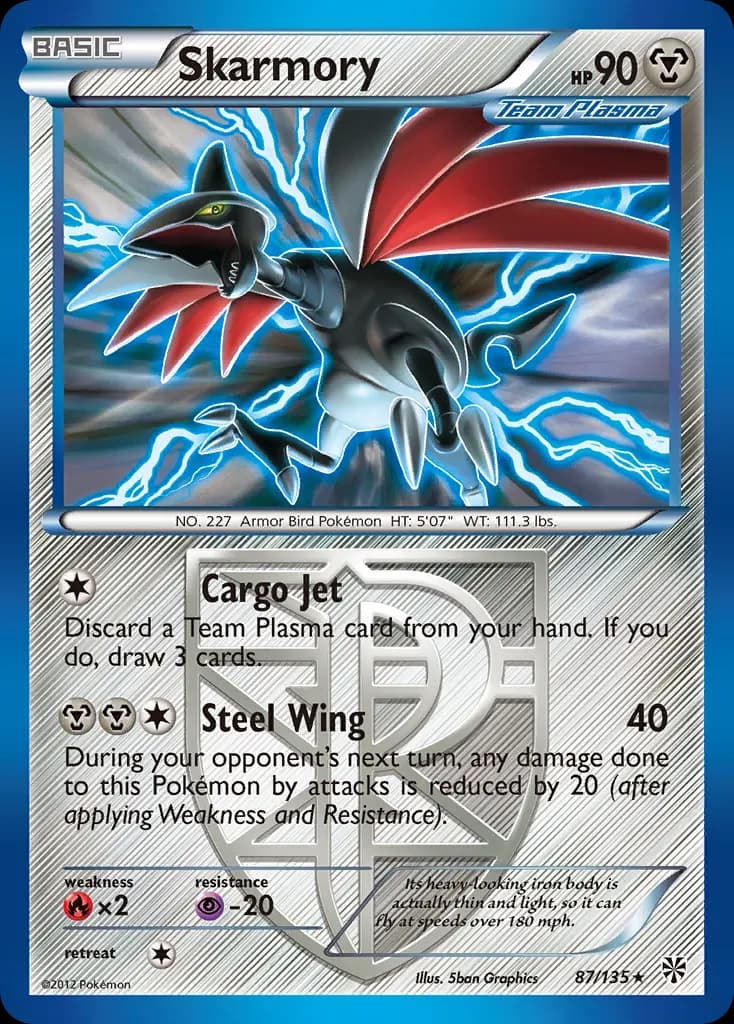Skarmory — Plasma Storm 87 Pokémon card