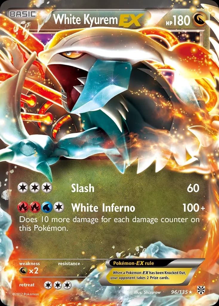White Kyurem-EX — Plasma Storm 96 Pokémon card