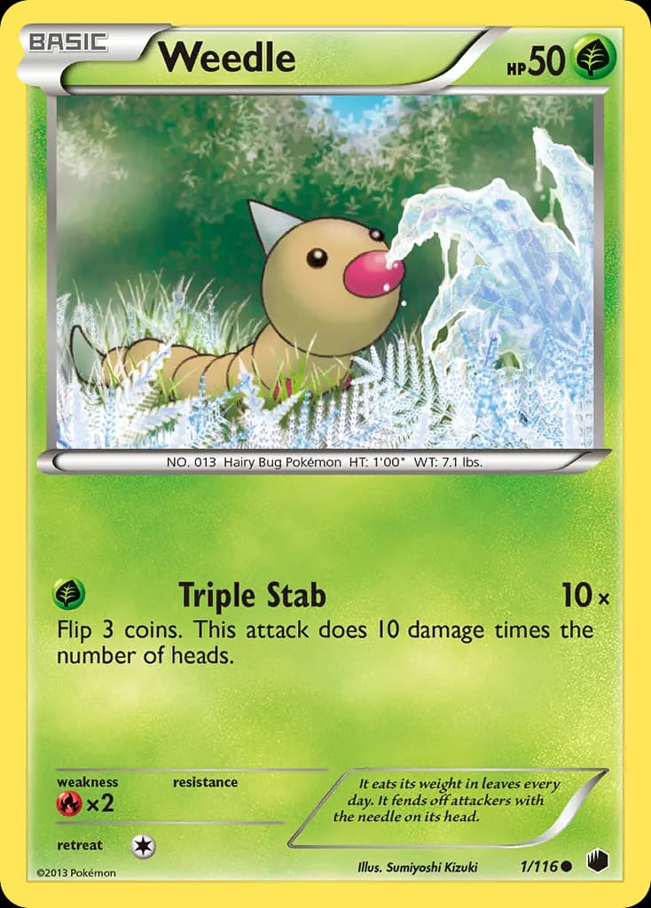 Weedle — Plasma Freeze 1 Pokémon card