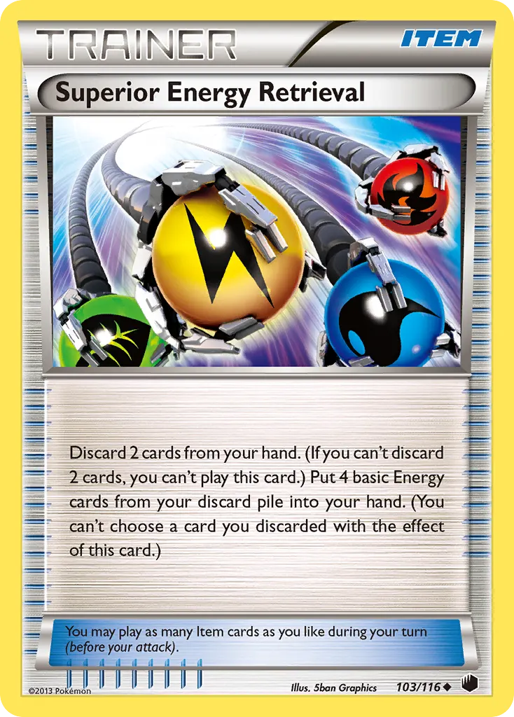 Superior Energy Retrieval — Plasma Freeze 103 Pokémon card