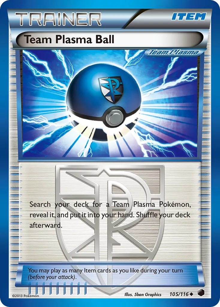 Team Plasma Ball — Plasma Freeze 105 Pokémon card