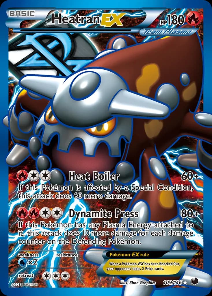 Heatran-EX — Plasma Freeze 109 Pokémon card