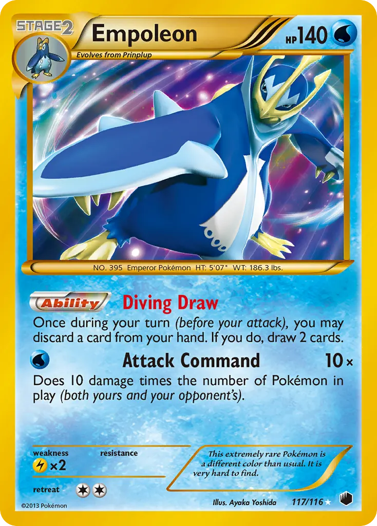 Empoleon — Plasma Freeze 117 Pokémon card
