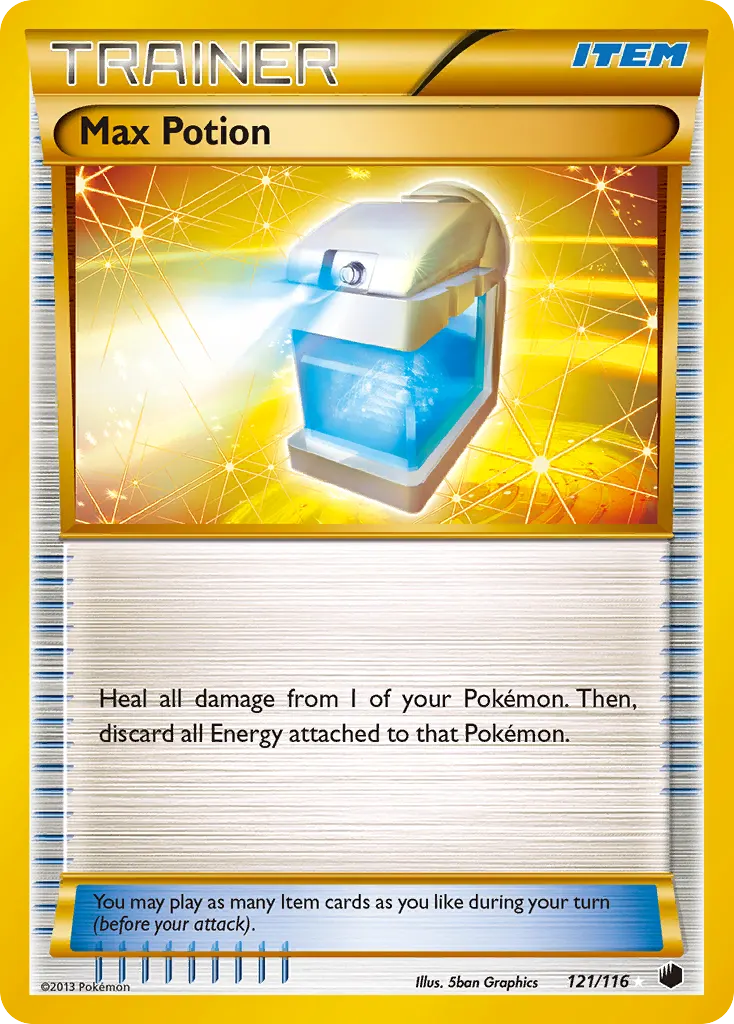 Max Potion — Plasma Freeze 121 Pokémon card