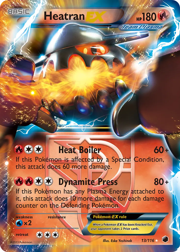 Heatran-EX — Plasma Freeze 13 Pokémon card