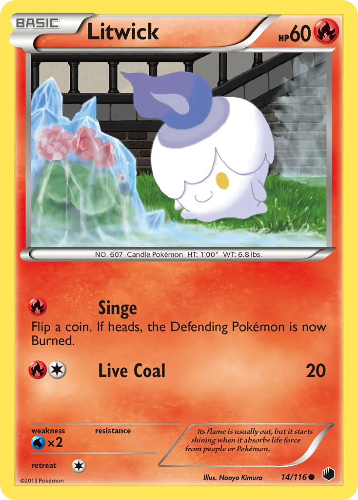 Litwick — Plasma Freeze 14 Pokémon card