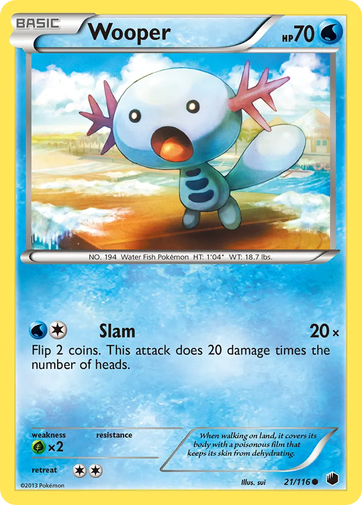 Wooper — Plasma Freeze 21 Pokémon card